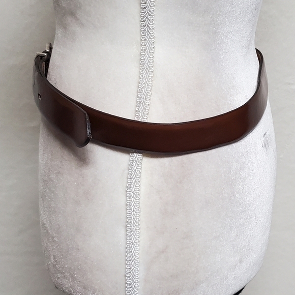 Vintage Eddie Bauer Brown Leather Boho Belt Large main image 8